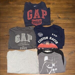 GAP Kids Long Sleeve Tees - Navy, Red, Gray